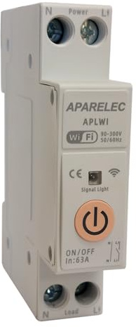 VZLED Interruptor Magnetotérmico WiFi 1P+N | 10A–63A | Control Remoto App TUYA Smart | Programación Horaria | Sin Contador | Carril DIN | 230V