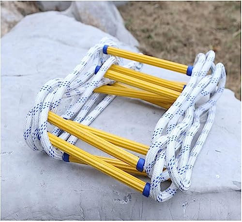 OYYMTE Strickleiter, Strickleiter, Feuerleiter, Heimharzleiter, Luftarbeit, Outdoor, Spielplatz, wiederverwendbar(20m)