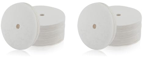 GIWFBQTR 800 Filtres à Café Percolateur Non Blanchis, Filtre en Papier à Café Jetable de 3,75 Pouces, Filtres à Café à Disque Blanc