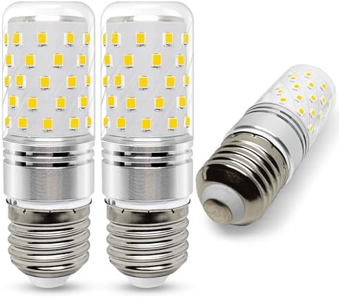 wossluck E27 LED Warmweiß Glühbirne, 6 Watt 600 Lumen LED Lampe, Ersetzt 60W Halogenlampe, A60 Leuchtmittel, 3000 Kelvin, 3 Stück