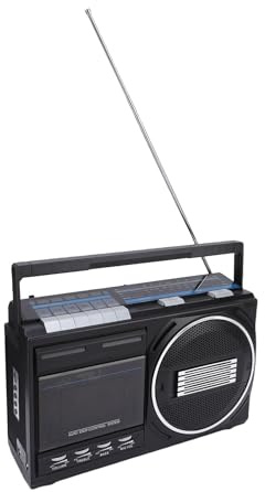 VELATEMOR Cassette Player BT, Portable Retro Boombox Stereo USB Tape to MP3 Converter Recorder, AM/FM/SW Radio with Built in Microphone, Wireless Speaker for Home and Gifts (# 1)