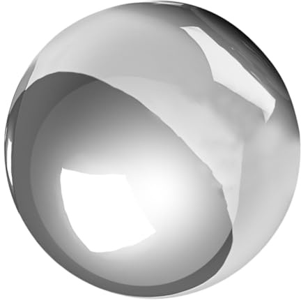 CAXUSD Bola de Jardín de Acero Inoxidable Pulida, Esfera Reflectante Plata