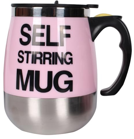 Generico Automatica Magnetica – Acciaio | Mug Caffè Auto-Mescolante A Batteria | Bicchiere Miscelatore Per Latte Tè Bevande Casa Ufficio Viaggio Palestra Campeggio Shaker