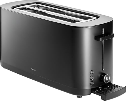 Zwilling Enfinigy Toaster, 2 Long Slots with bun warmer, Black