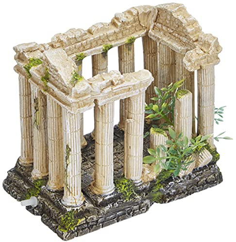 Nobby Acrópolis con Plantas, Adornos para Acuario, 16 x 10,5 x 14,2 cm