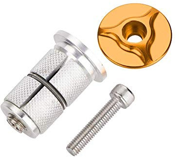 Alomejor Cuffia da Bici, di Chiusura in Lega d'Alluminio, Expander Bulletta, Tappo da 1 Pollice (24,5 mm) / 1,25 Pollici (28,6 mm), Elmetto, Accessorio per Ciclisti, Design Durabile e Stile Moderno
