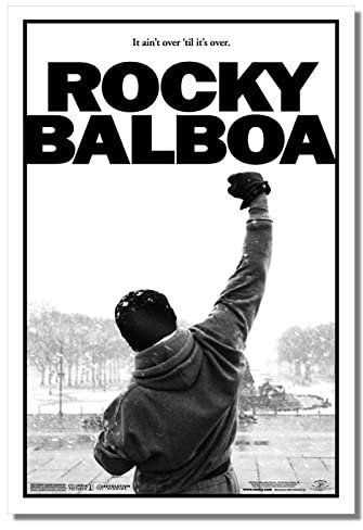 METAL Rocky Balboa Movie Tin Poster Aluminium Sign Wall Art Door Plaque Film Room Man Cave Boxing Punch Design Nearly A4 Size 280x190mm