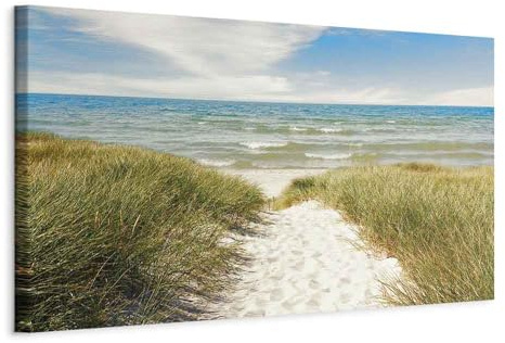 murando - Akustikbild Bilder Akustikschaum Hochleistungsschallabsorber Schallschutz Leinwand 1 tlg Wandbild Raumakustik Schalldämmung Strand Meer Natur c-C-0038-b-b
