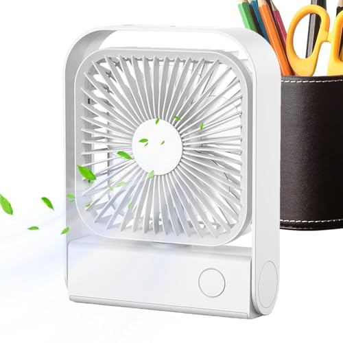 Teksome Ventiladores de mesa para dormitorio,Ventilador de escritorio,Ventilador de escritorio silencioso | Pequeño ventilador portátil con 4 velocidades, ventilador de refrigeración personal