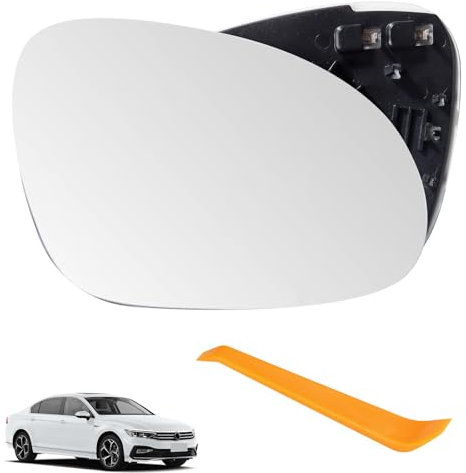 Cristal de espejo reemplazar para VW GOLF MK5 2003-2008f/VW JETTA 2005-2010/VW PASSAT B6 2007-2011/SKODA SUPERB Facelift 2007-2008 Calentable Retrovisor adecuado lente de marcha atrás espejo(Derecha)
