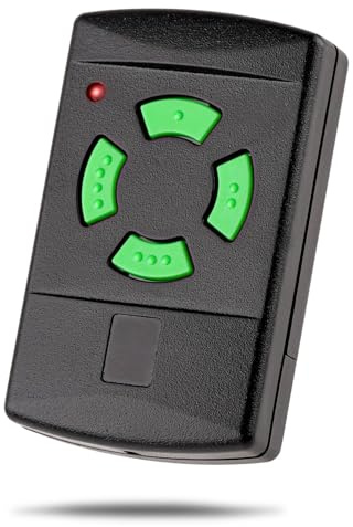 Garagentor Handsender 26,975 MHz -4 Kanäle mit grüner Taste, Ersatz für Hörmann Garagentoröffner, kompatibel mit HSM4-26.975, HSM2, HS2, DH01, 1 Stück