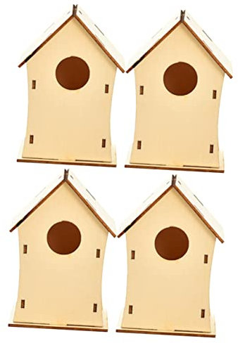 SEWACC 20 Stk Weihnachtshaus Aus Holz Christbaumschmuck Weihnachtsausschnitt Weihnachten 3d- Weihnachtshaus Figur Weihnachtsdorf Dekorationen Weihnachtsschmuck Hölzern