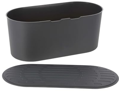 HAC24 Kunststoff Brotkasten Anthrazit mit Schneidebrett Brotkiste Brotbox Toastbrotbox Brot Box Aufbewahrung