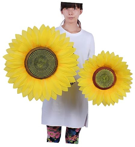 OFFSCH 4 Stück Schöne Simulations-Sonnenblumen Kunstblumen Tanz-Sonnenblumen Deko Halteblume Für Party Und Heimdekoration