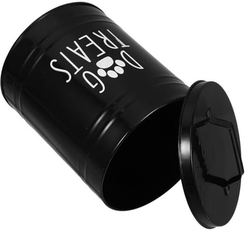 UTHCLO Airtight Metal Dog Food Storage Canister with Lid Farmhouse Style Treat Container for Kitchen Counter Secure Organizer Iron Design for Dog Treats