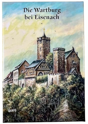 VALDEIG Kühlschrankmagnet, Die Wartburg bei Eisenach, Magnet Souvenir Deutschland Kühlschrankmagnete Magnete für Kinder Magnettafel & mini Kühlschrank, Thüringen Martin Luther Bibel Übersetzung, M