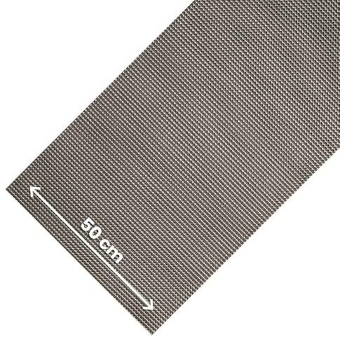 OLIVO.shop Tappeto Cucina Antiscivolo Lavabile Passatoia per Cucina Multiuso al Metro Passatoia Pvc Effetto Rattan, ROTOLO LOTUS Tortora (50x340 cm)