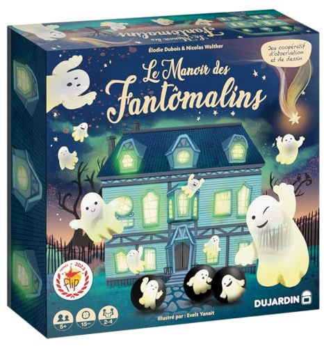 Dujardin - Le Manoir des Fantômalins | Jeu de société coopératif d’observation et de dessin | Jeu familial | Développe l’esprit d’équipe et la concentration | Jeu immersif au design unique | dès 6 ans