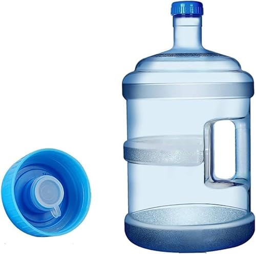 Reusable Plastic Water Bottle Jug 2-5 Gallon Free Pet Food Grade Trit Plastic Crown Cap Water Bottle Container Jug Mineral Water Barrel, 3Gallon
