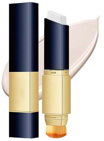 White Foundation Make-up, 2 in 1 Foundation Concealer Sticks, Dual Ended Radser Foundations Stick, doppelseitige Make-up-Pinsel Fundamente, langlebig und erfrischend (Ivory white)