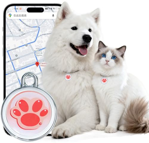 Smart GPS Tracker for Dogs|mini Easy to use Cat GPS Tracker|Waterproof and Drop-Proof|Real-time Positioning Smart Alarm pet Tracker|Extra Long Battery Life of 365 Day|No Subscription (Android & iOS)