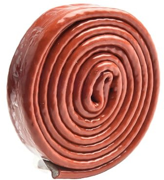 Silicone Fiberglass Heat Resistant Cable Sleeve 1.5m High Protection for Hoses Wires Pipelines 260°C Flame Retardant Red(10MM)