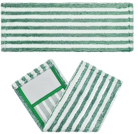 Anneome 2 Pièces Pads de Remplacement pour Balai Microfibre Compatible Lingettes Plates Lavables et Réutilisables pour Nettoyage Sols Secs et Humides Chiffons Microfibre Absorbants et
