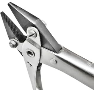 Parallel Action Chain Nose Pliers with Serrated Jaws, Carbon Steel, 140mm, Silver, for Jewellery Crafts Wire Work