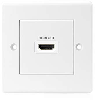 HDSupply HW001-1 HDMI Anschlussdose mit Ethernet Kanal, Präzisions-Steckkontakte, 1-Fach weiß