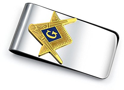 Personalisierte Große Breite Starke Symbol Nachricht Blaues Quadrat Kompass Freimaurer Insignien Freimaurer Krawatte Clip Bar Krawatte Für Männer Silber Gold Tone Edelstahl