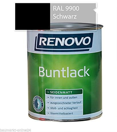 Buntlack 750 ml RAL 9900 Schwarz Seidenmatt