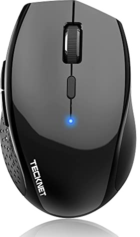 TECKNET Bluetooth Mouse, 4800 DPI Wireless Mouse, 2-Year Battery 6 Adjustable DPI, 6 Buttons Compatible with Laptop/Windows/Computer - Black