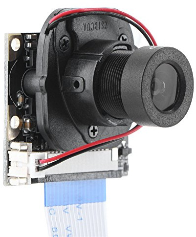 Topiky Kamera,5MP Manueller IR-Cut Filter,Nachtsichtkamera Einstellbarer Fokuslängenmodul, HD OV5647 1080p Video Fotokamera mit 2Pcs LED Fülllicht für