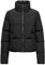 ONLY Damen Kurze Jacke ONLDOLLY Warm Gefütterte Puffer Übergangsjacke mit Reißverschluss ohne Kapuze, Farben:Schwarz, Größe:S