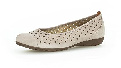 Gabor Femme Ballerines, Dame Ballerines Classiques,Ballerines,Chaussures d'été,Classique,élégant,Beige (Leinen),39 EU / 6 UK