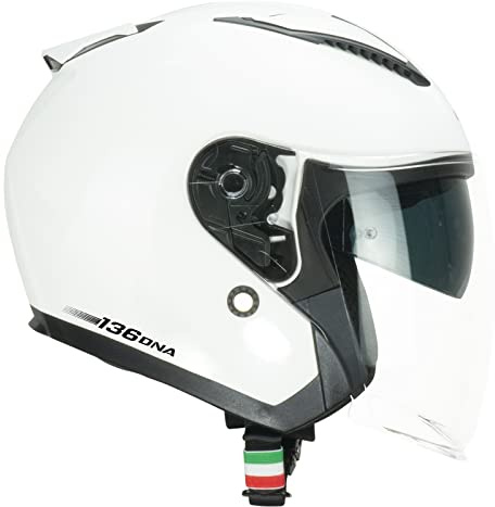 CGM Casco open face, 136A DNA MONO Bianco, L (59cm)