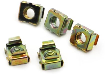 SEIDER Farbe Verzinkter Kohlenstoffstahl Schwimmmutter M4 M5 M6 M8 M10 M12 Elastische Käfigmuttern for Kassettengehäuse(M4 10pcs)