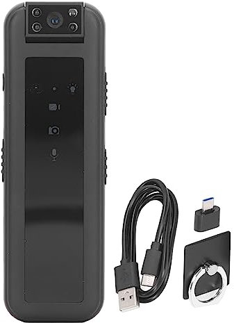 Mini Cámara de Cuerpo 1080P, Cámara de Cuerpo Desgastado con Grabación de Audio y Video, Cámara de Cuerpo de Policía, Cámara de Cuerpo de Policía Portátil con Clip de Luz