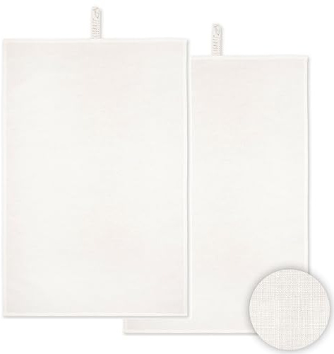 Ligarti® Geschirrtücher Halbleinen 2er Set (Made in EU) I Design Küchenhandtuch 50x70 cm I ÖKO-TEX I Abtrockentücher, Geschirrhandtücher