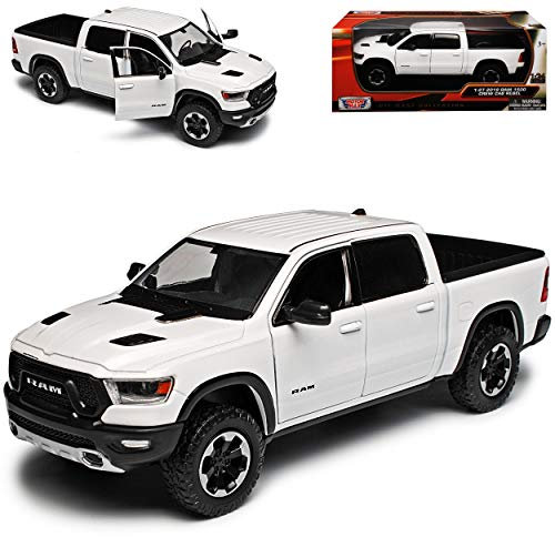 Dodge Ram 1500 Pick-Up Doppelkabine Weiss 5. Generation Ab 2019 1/24 Motormax Modell Auto