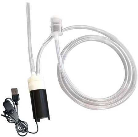 perfk Tragbares Elektrisches Schnaps-Absauggerät - Mini-Weinpumpe-Elektrischer Weinsiphon- mit 1m Silikonschlauch, USB,Transferpumpe-für Hausbrauen, Weinherstellung & Destillieren