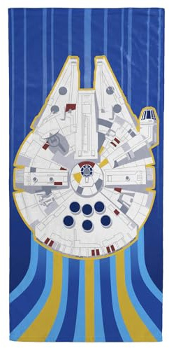 Jay Franco Star Wars barnhandduk med millennium falk - för bad, strand och pool - 100 % bomull, 71 x 147 cm - strandhandduk flicka eller pojke