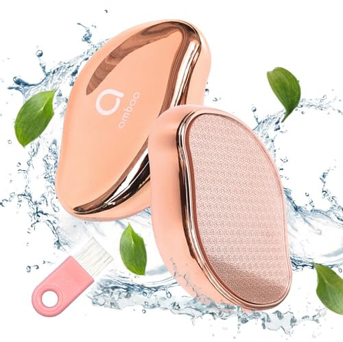 Ambaa Nano Glass Foot File, Highly Effective Callus Remover for Foot Spa & Home Salon, Fine Foot File for Velvety Feet, Foot Files for Hard Skin (Rose Gold)