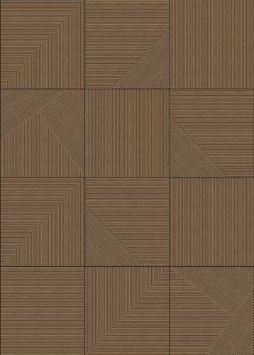 Origin papier peint panoramique imitation bois en 3D marron 200 x 279 cm Wallcoverings