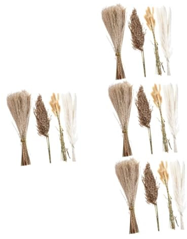 ABOOFAN 4 Boîtes Bouquet immortel Fleurs artificielles d'hortensia Pampa séchée Wedding Decorations bouda Decoration Interieure roseaux séchés décor de Fleurs stabilisées Fleurs séchées
