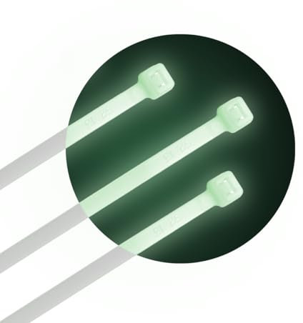 Fascette fluorescenti ERKO 200mm x 3,6mm 100 pezzi bianche resistenti alle intemperie, alta visibilità, organizzazione ed eventi, per progetti fai da te e artigianato creativo, resistenti ai raggi UV