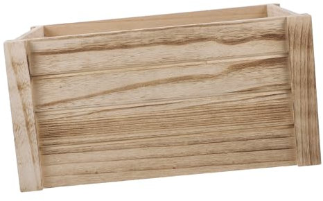 TOYANDONA Caja De Madera Rectangular para Plantas Suculentas Jardinera Vintage 35x25x18cm Adecuado para Jardines Interiores Diseño Rústico para Decoración