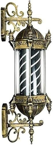 Poste de barbería con luz LED, poste de barbería, poste de barbería, luz de salón, poste de barbería retro de 29