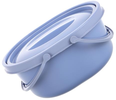 POPETPOP Baño Portátil para Acampar con Tapa, PVC Reforzado, Adultos