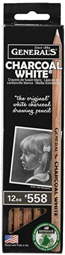 Kohlestift 558, weiß, 12 Stück
